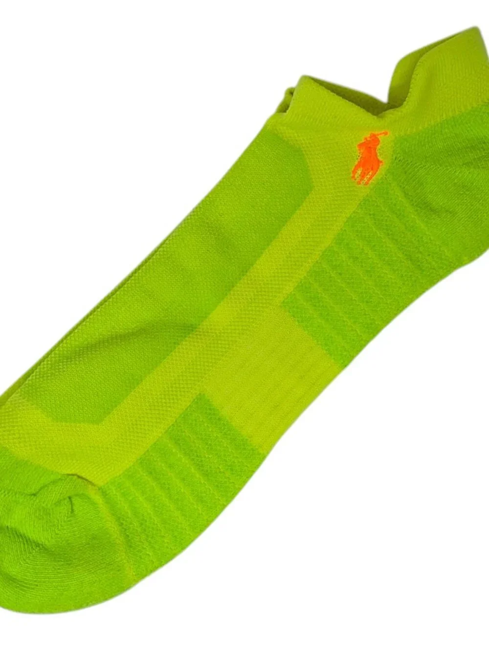 Polo Ralph Lauren Performance Socks 3 Pair Pack Low Cut Tab XL 12-17 Neon White